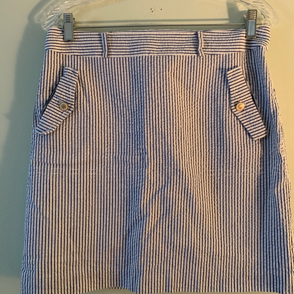 J McLaughlin seersucker skirt